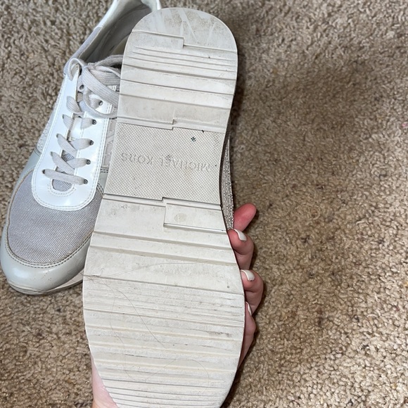 Michael Kors gray tennis shoes size 9 - Picture 3 of 4